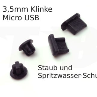 Staubkappen für Micro usb und Kopfhörerbuchse