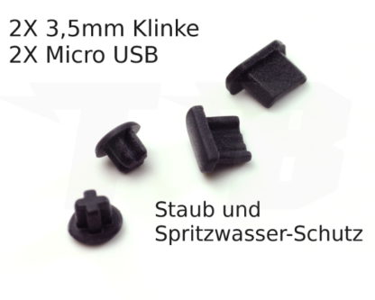 Staubkappen für Micro usb und Kopfhörerbuchse