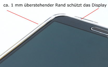 durchsichtige Schutzhülle Note 4 mit Rand