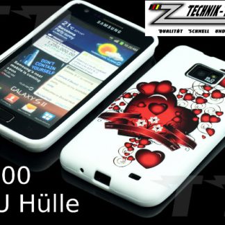 Herz Band Schutzhülle für Samsung Galaxy S2 i9100 i9101 PlusHerz Band Handyhülle für Samsung Galaxy S2 i9100 Plus