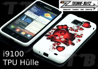 Herz Band Schutzhülle für Samsung Galaxy S2 i9100 i9101 PlusHerz Band Handyhülle für Samsung Galaxy S2 i9100 Plus