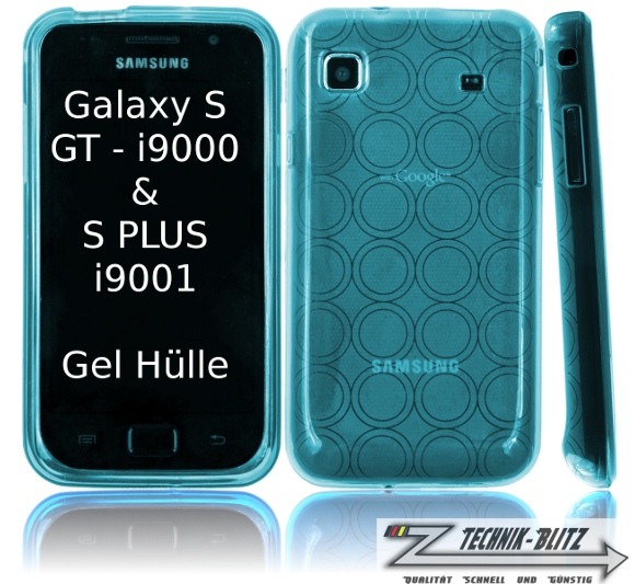 Begroeten klauw argument Schutz-Hülle Baby-Blau für Samsung Galaxy S Plus GT-i9000 i9001 •  Technik-Blitz