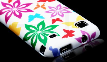 Schutzhülle Samsung Galaxy S i9000 i9001 Plus Schmetterling Blumen