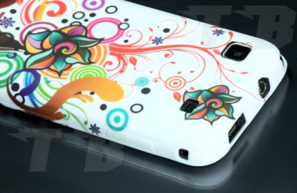 Silikon TPU Schutzhülle für Samsung Galaxy S i9000 i9001 Crazy Blüte