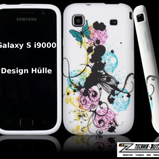 Schutzhülle für Samsung Galaxy S1 in Weiß Design Klecks