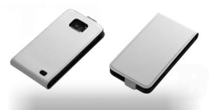 Samsung Galaxy S2 Kunst-Lederhülle Weiß