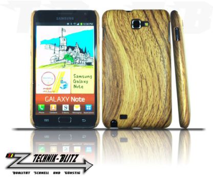 Samsung Galaxy Note 1 Hülle Holz Design N7000